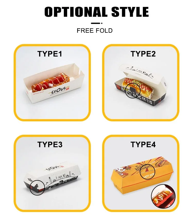 Hot Dog Paper Packaging Tray