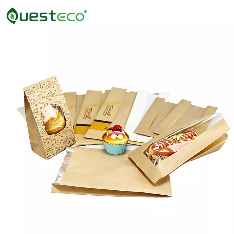 Beg Roti Kertas Kraft Coklat Putih Kalis Minyak